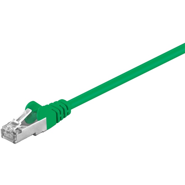 CAT 5e Patchkabel, F/UTP, Grün, CCA Kupfergemisch 1,5m Goobay 95536