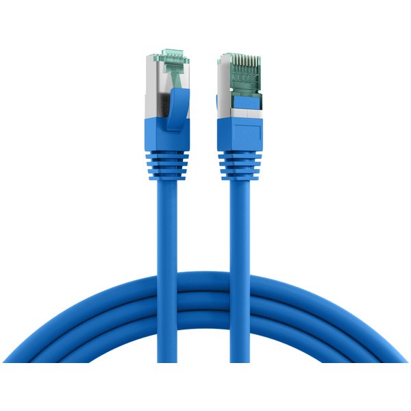 Netzwerkkabel CAT.6a, blau, Kupfer (CU) S/FTP, Cat.6A, LSZH, PoE 1m EFB Elektronik MK6001.1BL