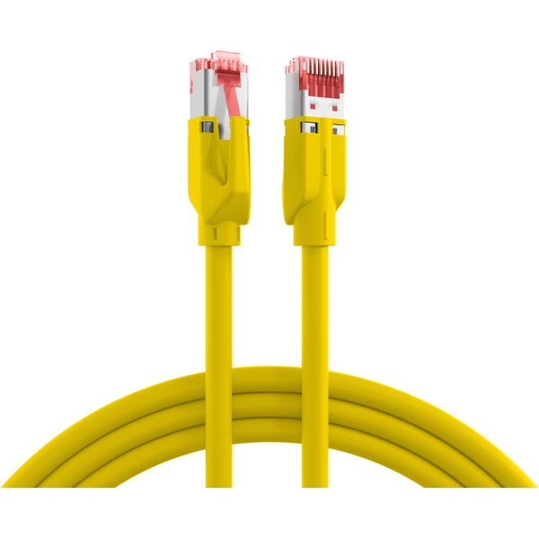 RJ45 Patchkabel S/FTP, Cat.6A, TM21, Dätwyler 7702, LSZH (halogenfrei), gelb, 10m EFB Elektronik K8708GE.10
