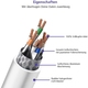 Helos RJ45 Netzwerkkabel CAT6a weiss TPE LSZH Rohkabel