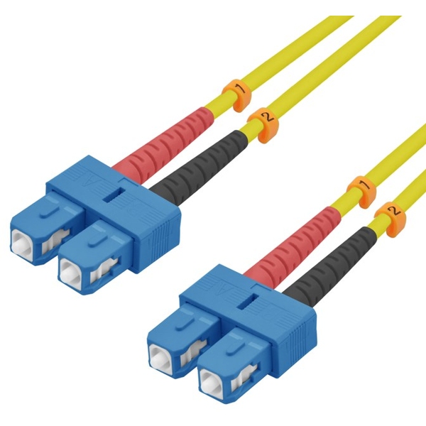 Helos LWL Patchkabel SC/SC Duplex 9/125μm OS2 gelb 1m Helos 115809