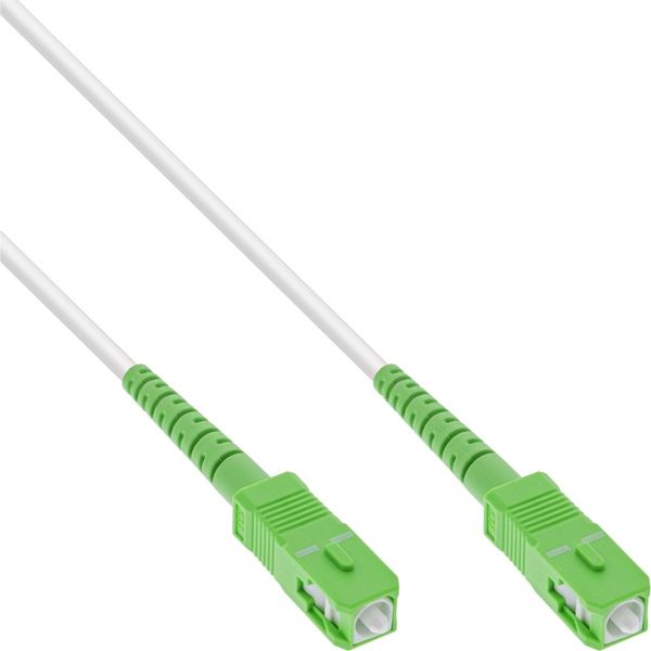 LWL Simplex Kabel, FTTH, SC/APC 8° zu SC/APC 8°, 9/125μm, OS2, 3.0mm, weiss,3m