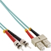LWL Duplex LAN Kabel, SC auf ST, 50/125μm, OM3, 0,5m InLine 82504O