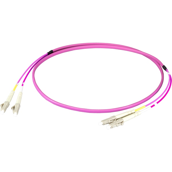 Duplex Jumper LC-LC 50/125μ, OM4, LSZH, erika violett, Flat Twin, 3x5mm, 45m EFB Elektronik O0319FT.45
