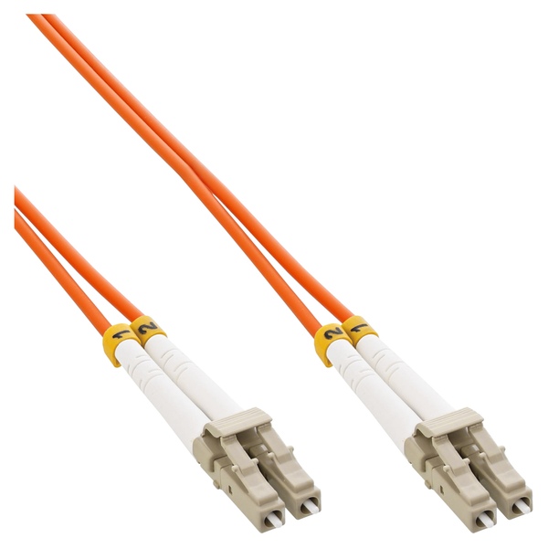 LWL Patchkabel LC/LC, Multimode 50/125μm, OM2, Duplex, orange, 5m InLine 88522