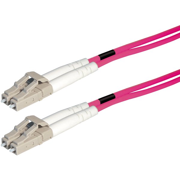 LWL Aptchkabel LC/LC Duplex, Multimode 50/125μm, OM4, violett, 3m rmLine 17990