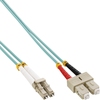 LWL Patchkabel  LC/SC, Duplex, Multimode 50/125μm, OM3, türkis, 20m InLine 88639O