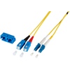 LWL Patchkabel Duplex, LC/SC, Singelmode 9/125μm , OS2, gelb, 2m