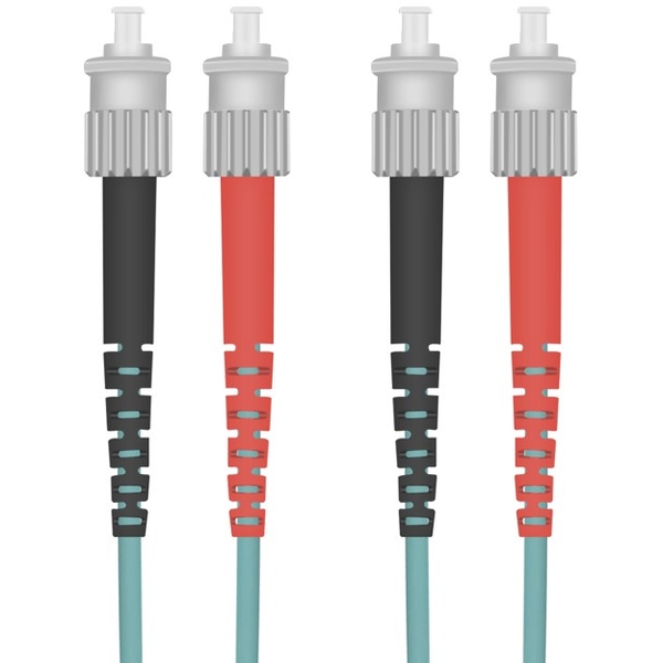 LWL Patchkabel ST/ST Duplex 50/125μm OM3 aqua 5m Helos 126403
