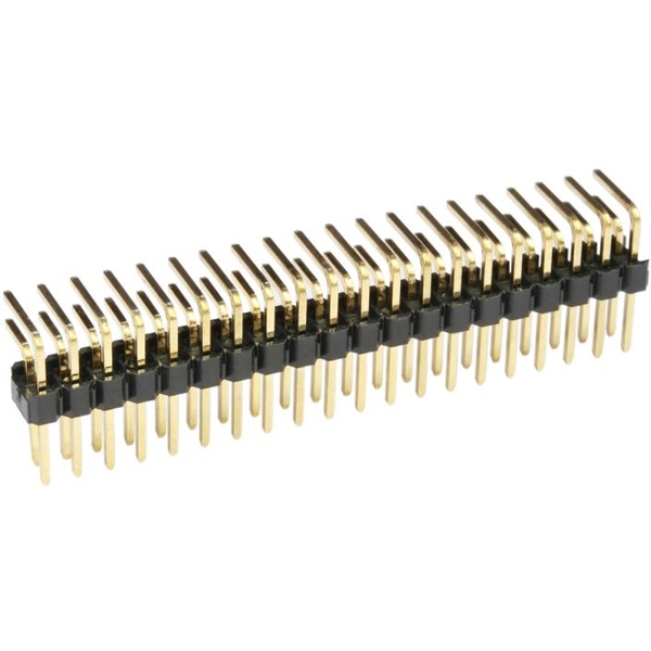 Stiftleiste SL-6W2, 2 x 3 polig, gewinkelt, RM 2,54mm