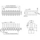 Stiftleiste SMD, zweireihig, Zeichnung und Platinenlayout