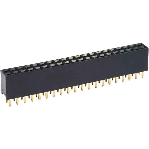 Buchsenleiste, zweireihig, RM 2,54mm, 32 polig, Höhe 8,5mm, gerade CONNFLY Electronic DS1023-2*16SF11