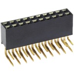 Buchsenleiste gewinkelt, Höhe 8,5mm, 1A, Raster 2,54mm, 2x 10 Pol