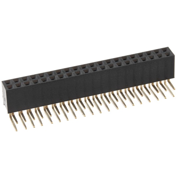 Buchsenleiste 2 x 20 polig, Rastermaß 2,0mm, abgewinkelt