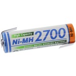 Panasonic Akku NiMH 2700 mAh Mignon AA mit Z-L&ouml;tfahne 1,2 V lose Panasonic BK-3HGAE Z-LÖTFAHNE