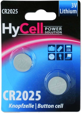 Knopfzelle CR2025, Lithium, 3 V, 2er Pack