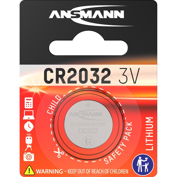 ANSMANN® Knopfzelle CR2032, Lithium, 3 V