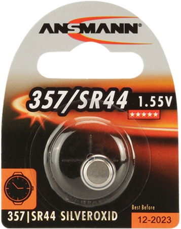Knopfzelle 357, SR44, Silberoxid, 1,55 Volt