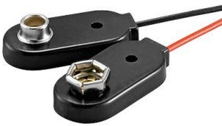Batterieclip für 9 Volt Block mit Einzelpolung Goobay 78613