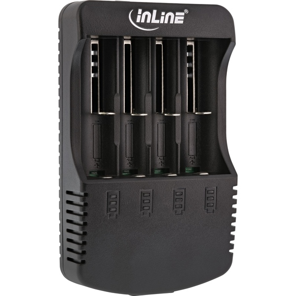 Ladegerät für Lithium und NiCd+NiMH Akkus, mit Powerbank-Funktion InLine 01287L