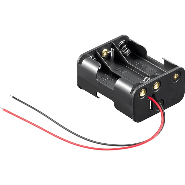 6x AA (Mignon) Batteriehalter lose Kabelenden, 20 Stück Goobay 81216