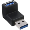USB 3.0 Adapter, Stecker A auf Buchse A, gewinkelt 90° InLine 35300R