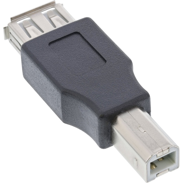 USB 2.0 Adapter, Buchse A auf Stecker B, schwarz InLine 33442