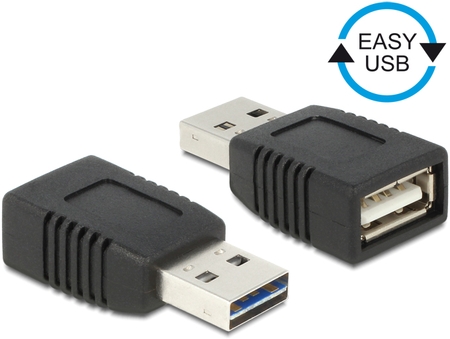 EASY USB 2.0 Adapter, A Stecker auf  A Buchse Delock 65520