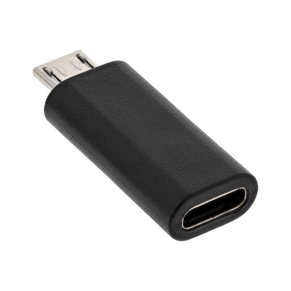 USB 2.0 Adapter, Micro-USB Stecker auf USB Typ-C Buchse InLine 33302I