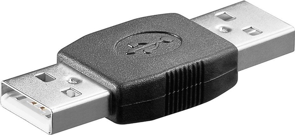 USB 2.0 Adapter A Stecker zu A Stecker Schwarz Goobay 50294