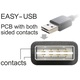 Bild 1 - Delock Adapter EASY-USB 2.0-A Stecker > USB 2.0-A Buchse gewinkelt links / rechts