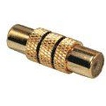 Cinch Adaper/Verbinder, Cinchbuchse auf Cinchbuchse, Metal, Schwarz, vergoldet