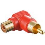 Cinch Adapter 90°, Rot Cinch-Buchse > Cinch-Stecker Goobay 11686