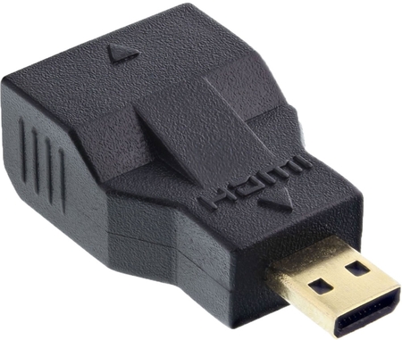 HDMI® Mini Adapter, HDMI Mini C Buchse auf Micro D Stecker, 4K2K,  vergoldete Kontakte InLine 17690C