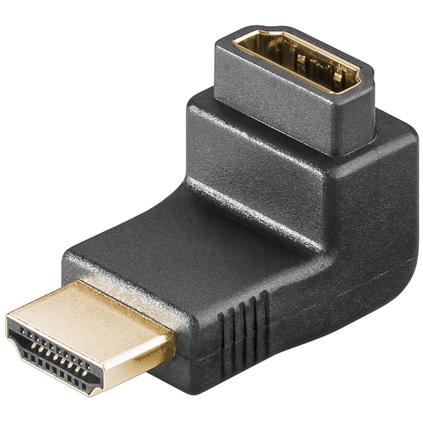 HDMI Eckadapter HDMI A Stecker auf HDMI A Buchse 90 Grad oben gewinkelt