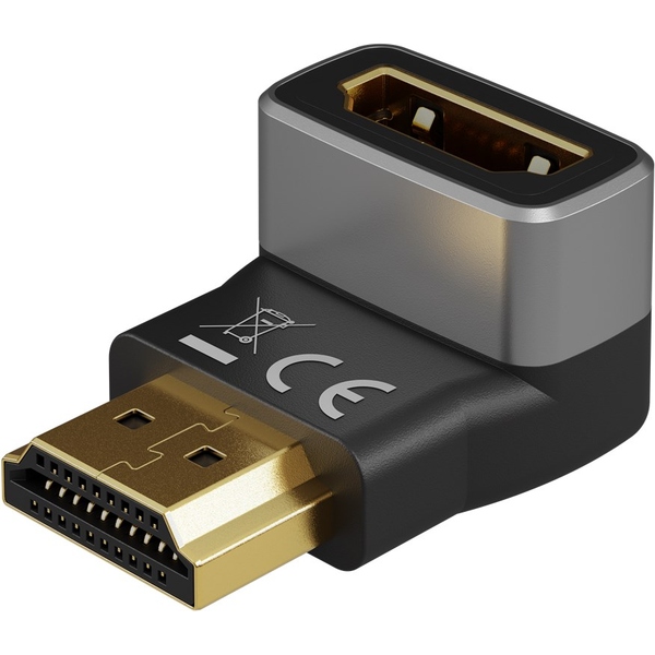 HDMI™-Winkeladapter 270° vertikal nach oben gewinkelt, 8K/60Hz Goobay 72011