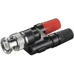 BNC Stecker auf 2x Polklemme und Bannenbuchse 4mm Goobay 11401