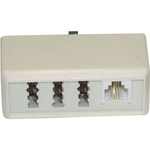 Telefonadapter TAE-F auf 2x Nebenstelle 1x Telefon und 1x Westernbuchse