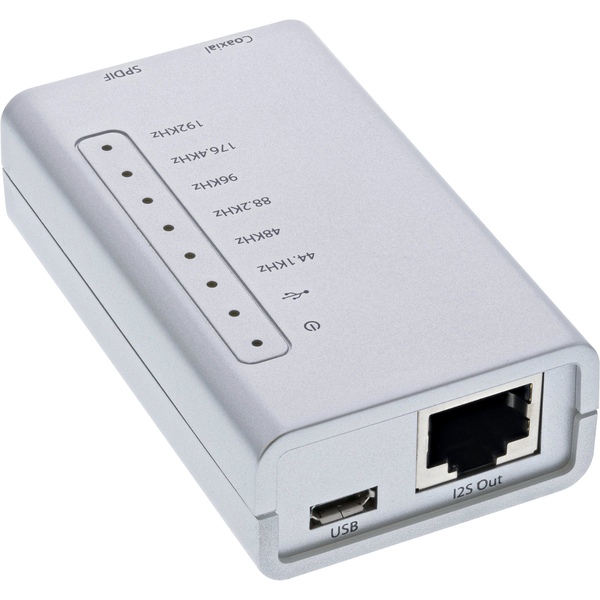 USB HD Audio Adapter, USB Hi-Fi (24-bit 192kHz) zu Digital Coax / Toslink / I2S Audio Konver InLine 33053I
