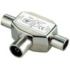 Antennenverteiler 2-fach, 1x IEC Buchse auf 2x IEC Stecker