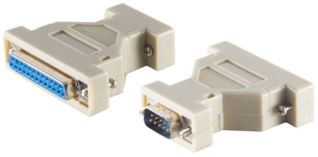 serieller Adapter 25 Pin Buchse auf 9 Pin Stecker mit UNC Schrauben rmLine 13136