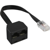 ISDN Port Verdoppler / Y-Adapter, 2x RJ45 Kupplung auf 1x RJ45 Stecker