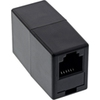 Modular Verbinder 6-pol, Rj12 Buchse zu Rj12 Buchse,  Doppelkupplung, ungeschirmt, schwarz InLine 69999