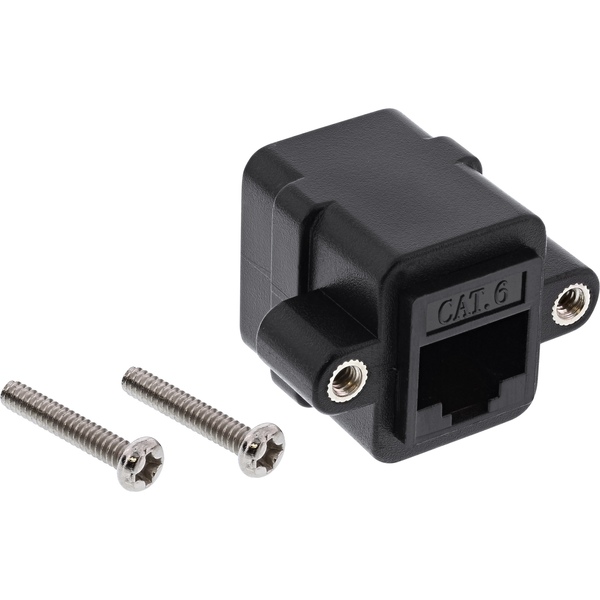 RJ45 Verbinder CAT6, für Patchkabel, mit Befestigung für die Gehäusewand, ungeschirmt InLine 69990Y