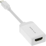 Mini DisplayPort HDMI Adapter, Mini DisplayPort Stecker auf HDMI Buchse, Alu, wei&szlig;, mit Audio InLine® 17193I