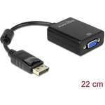 Delock Adapter DisplayPort 1.2 Stecker > VGA Buchse schwarz ca. 12cm Delock 61848