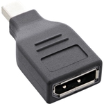 DisplayPort Adapter, mini DisplayPort Stecker auf DisplayPort Buchse, 4K/60Hz, schwarz InLine® 17196B