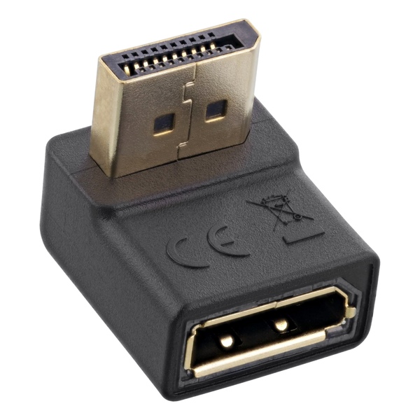 DisplayPort Adapter, DisplayPort Stecker / Buchse, nach unten gewinkelt InLine 17199U