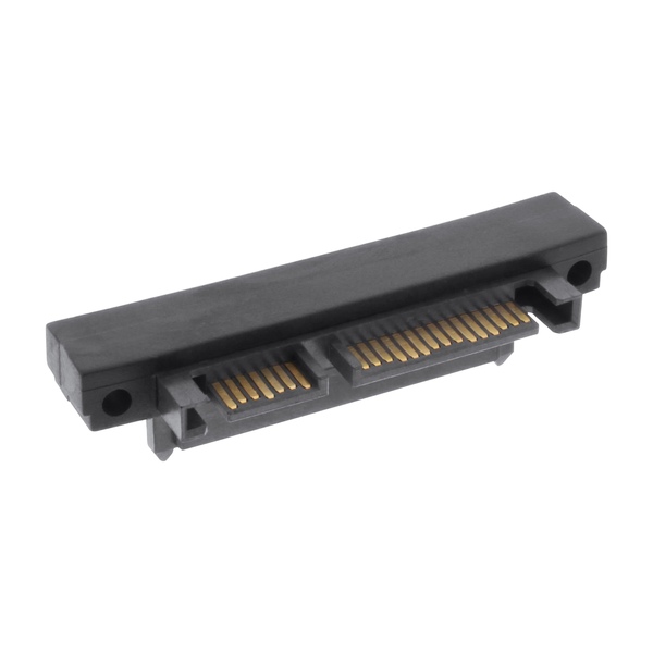 SATA Adapter Stecker / Buchse, 22pol. (15+7), abwärts gewinkelt Inline 27700G