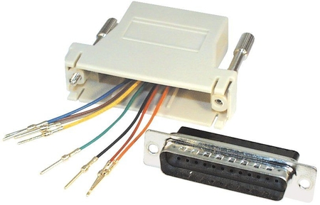 Adapter 25 Pol Stecker zu RJ12 Kupplung rmLine 1288